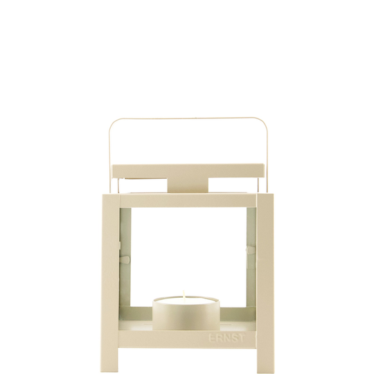 Ernst Metallilyhty steariinikynttilälle beige