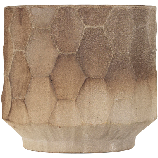 Kähler Gro-purkki ja aluslautanen, Ø 34cm, vaalea hiekka