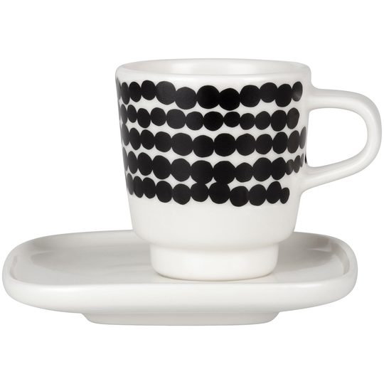 Marimekko Siirtolapuutarha- espressokuppi ja lautanen