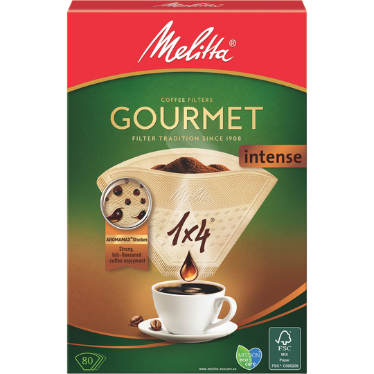 Melitta 1x4 / 80 Intense Gourmet -kahvinsuodattimet