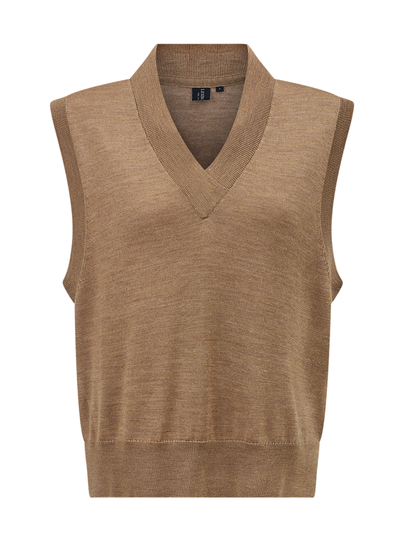 Audrina merino wool/silk blend knitted vest