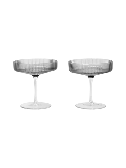 Ripple champagne saucer -lasi 2 kpl