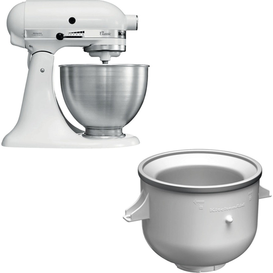 KitchenAid Classic yleiskone (valkoinen) + jäätelönvalmistuskulho