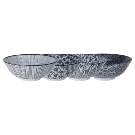 Tokyo Design Studio Nippon Black kulho 21 cm 4 kpl