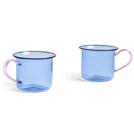 HAY Borosilicate kuppi, 2-pakkaus, vaaleansininen