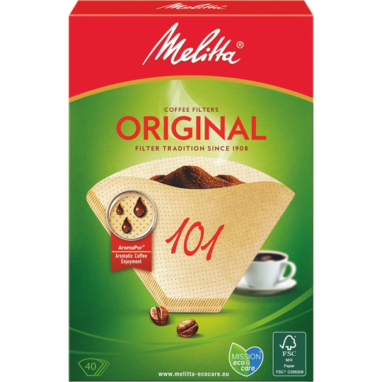 Melitta 101/40 Valkaisematon kahvinsuodatin