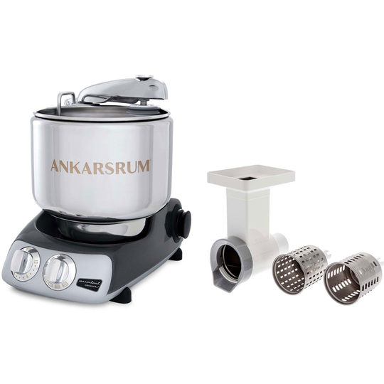 Ankarsrum Assistent AKM 6230 -yleiskone + vihannessilppuri, musta