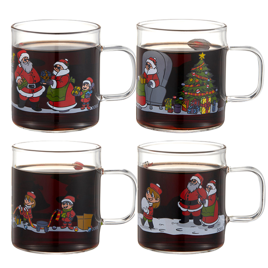 Dorre Santa-glögilasi, Joulupukin perhe, 4 kpl
