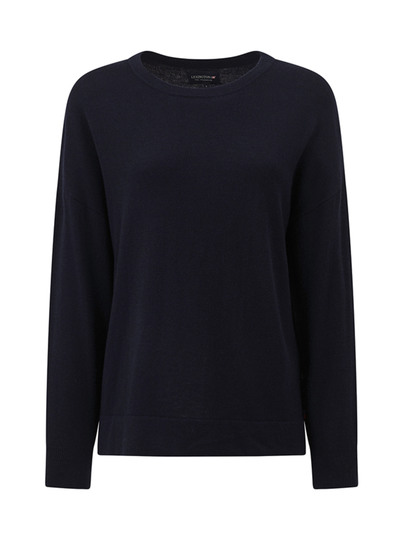Valentina merino/viscose blend crew neck sweater