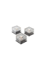 ICE CUBES koristekynttilät, 3/pakk. aurinkokenno Läpikuultava