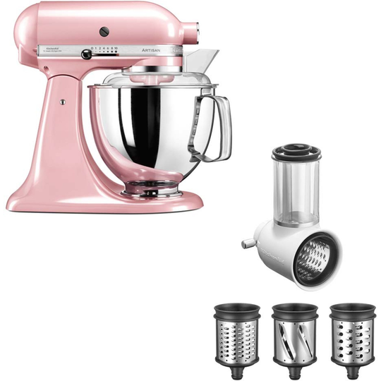 KitchenAid Artisan KSM175 -yleiskone, Silky Pink + raastinrauta