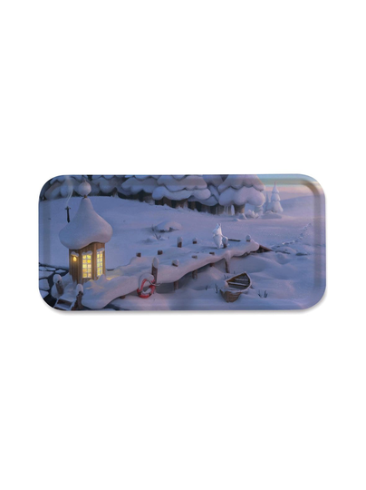 Moominvalley snowbridge -tarjotin 32 x 15 cm