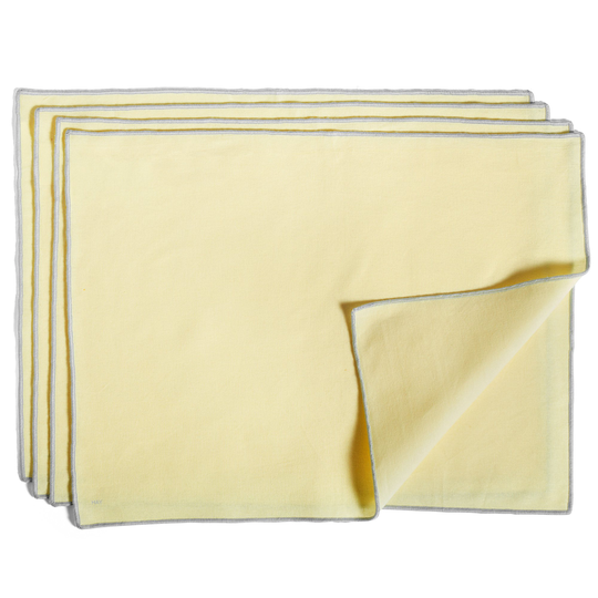 HAY Contour pöytätabletti 46x34 cm, 4-pakkaus, lemon