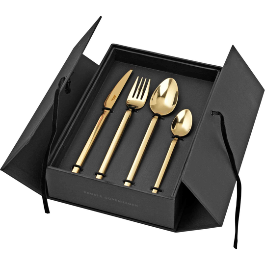 Broste Copenhagen Tvis Titanium Rose Gold, ruokailuvälineet 16 osaa