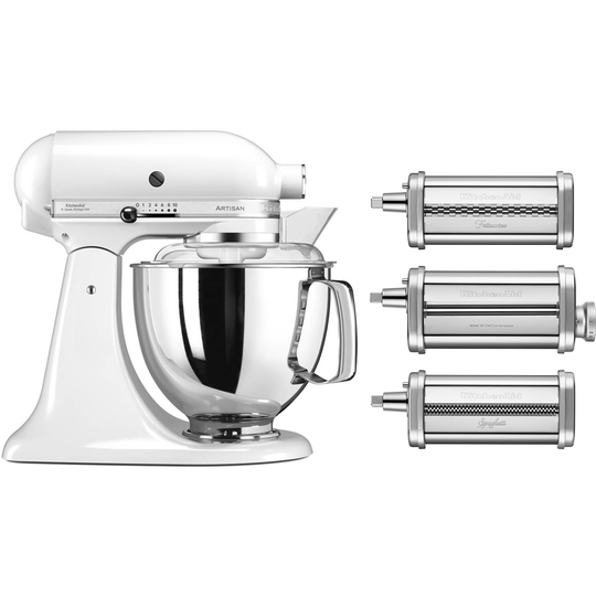KitchenAid Artisan KSM175 -yleiskone, valkoinen + pastalisäosa