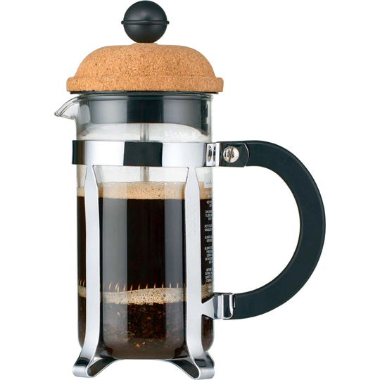 Bodum Chambord-pressopannu, 3 kuppia, teräs/korkki