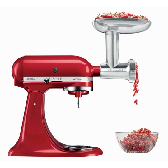 KitchenAid Artisan KSM175 -yleiskone, metallinpunainen + MGA-lihamylly