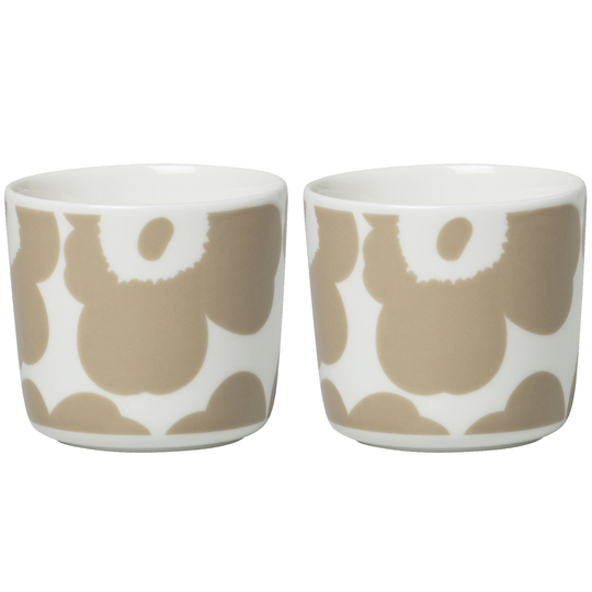 Marimekko Unikko-kahvikuppi, 2 dl, 2 kpl, valkoinen/beige