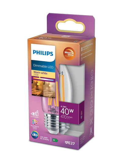 Led candle 40w e27 warm glow dimming -kynttilälamppu