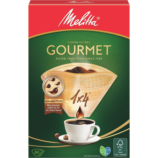 Melitta 1x4/80 Gourmet -kahvinsuodatin