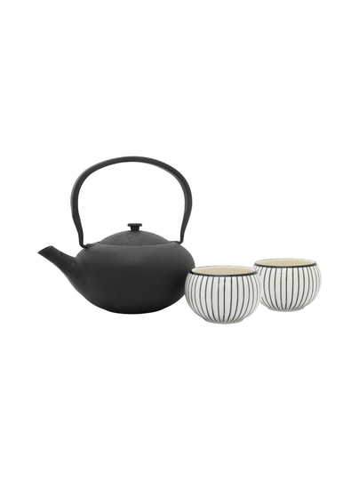 Shanxi tea set -teepannu ja kaksi kuppia