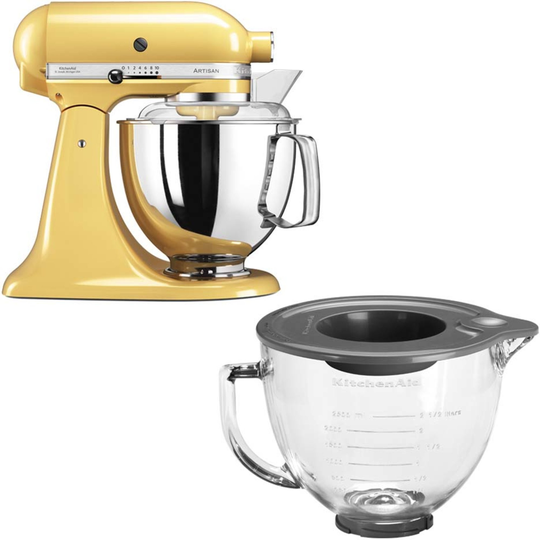 KitchenAid Artisan 175 -yleiskone, keltainen + lasikulho