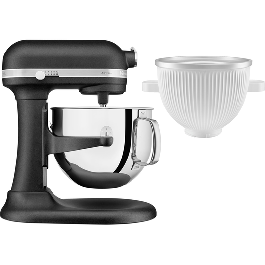 KitchenAid Artisan XL7580EBK Yleiskone + Jäätelökone, Rustiikki Musta