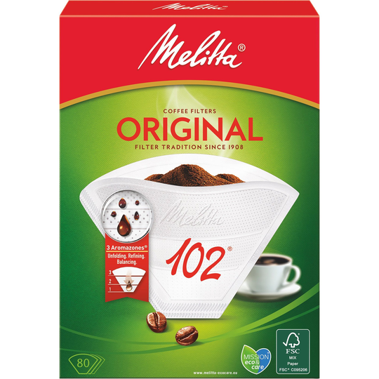 Melitta 102/80 -suodatinpaperit, valkoinen