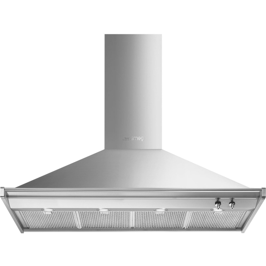 Smeg Victoria seinälle asennettava liesituuletin ruostumatonta terästä