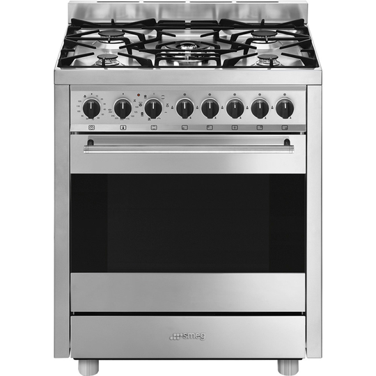 Smeg 70 cm Classic Kaasuliesi monitoimiuunilla Ruostumatonta terästä