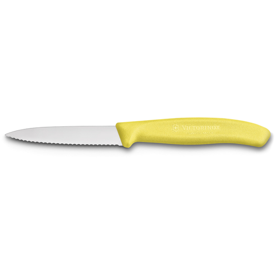 Victorinox Suosittu vihannesveitsi nailonkahvalla, 8 cm, keltainen