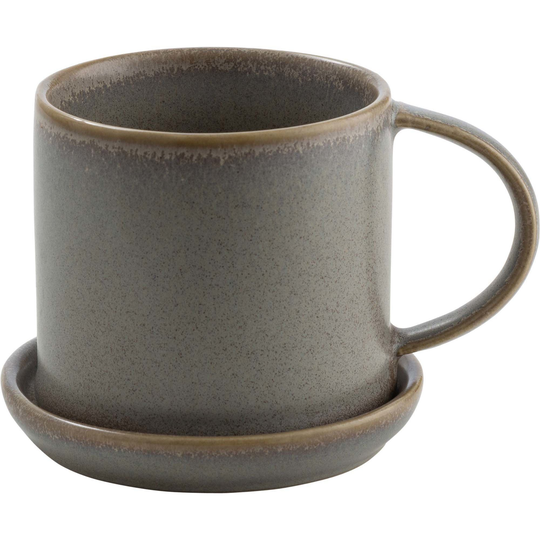 Ernst Kuppi ja aluslautanen, harmaa, Ø 7,5 cm.