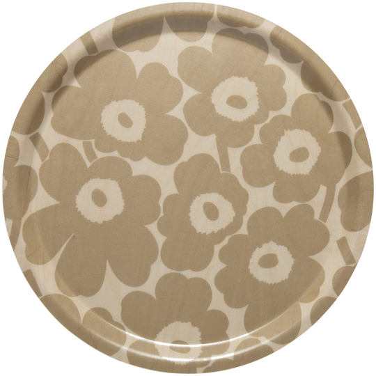 Marimekko Mini Unikko -tarjotin, 31 cm, vaaleanruskea/beige